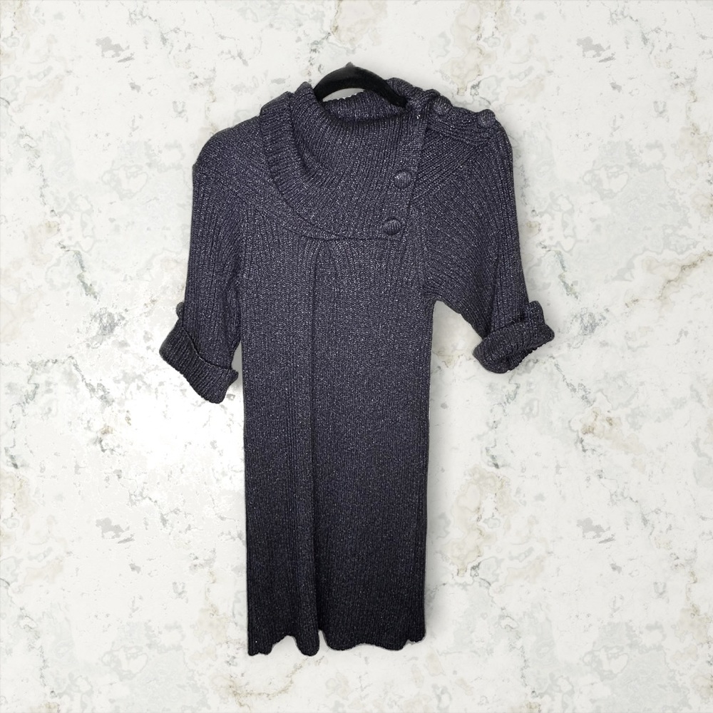 Rebecca Taylor Turtleneck Shimmer Sweater Dress